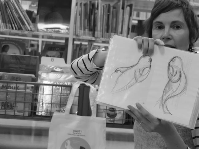 Aude Maurel et les esquisses de maman phoque