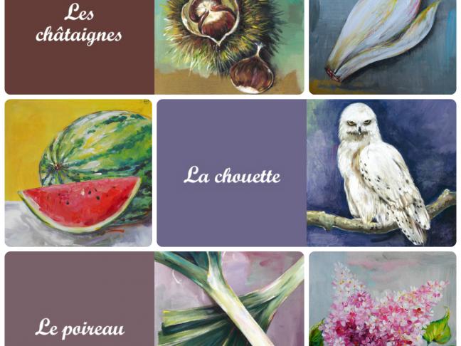 Expositon "Une année, mon bel imagier" de Sophie Adde