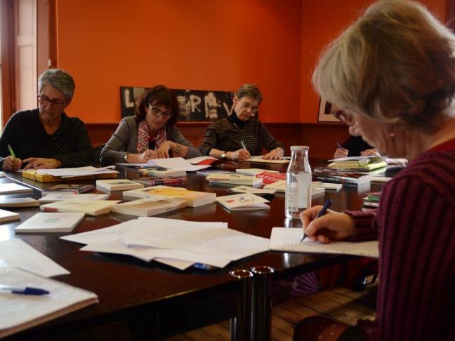 Atelier décriture Maison Gueffier - bénévoles de Lire et faire lire - avril 2015