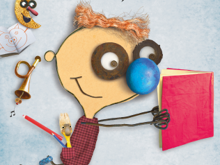 Affiche du week-end du livre et de la petite enfance Croq' les mots, marmot !. Illustration de Christian Voltz, parrain de cette 7e édition. 5 et 6 Juin à Mayenne. Plus d'informations : https://www.croqlesmotsmarmot.org/