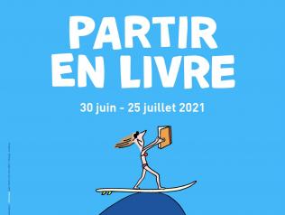 Affiche partir en livre